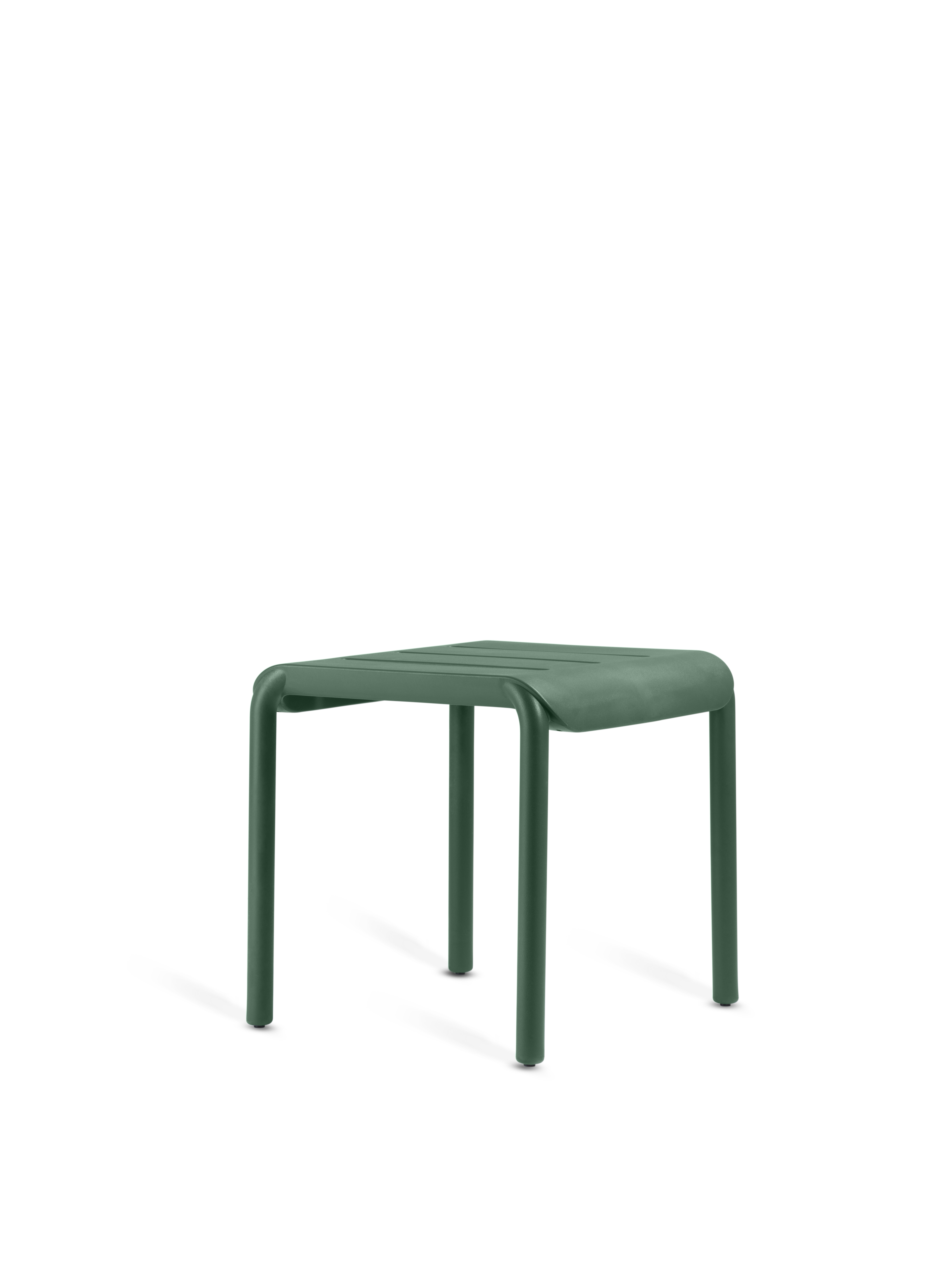 stuhl, hocker, grün, metall, poliert