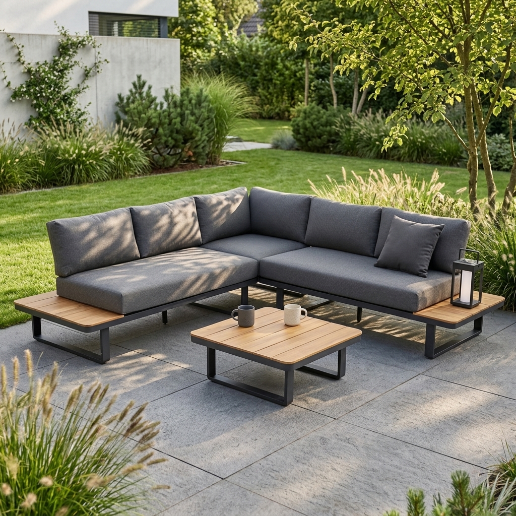 Gartenmöbel, Sofa, Outdoor, Kissen, Tisch