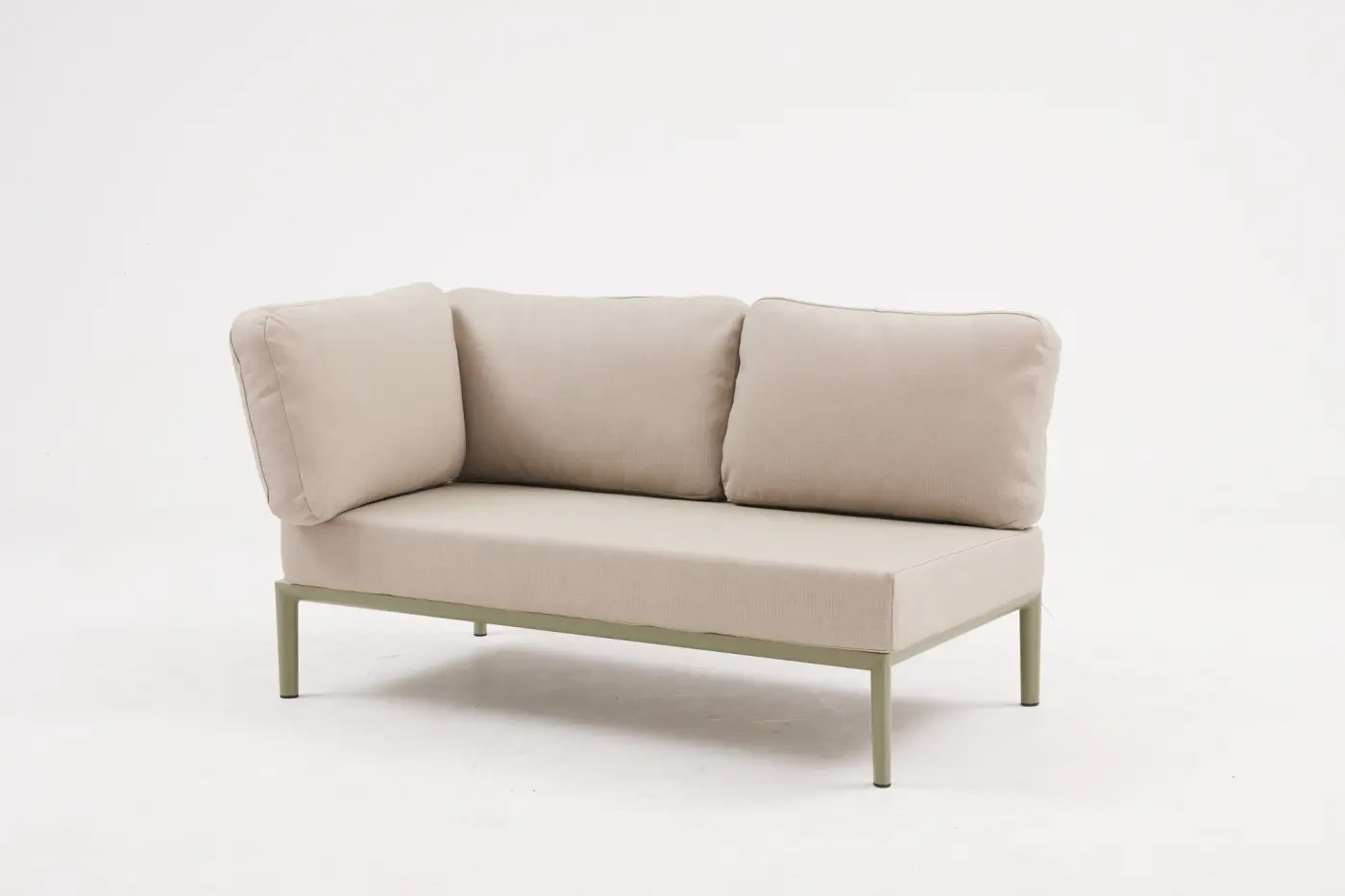 Gartensofa 2-Sitzer mit Ecke Fiore, Aluminiumgestell oliv... Gartensofa 2-Sitzer mit Ecke Fiore, Aluminiumgestell oliv...