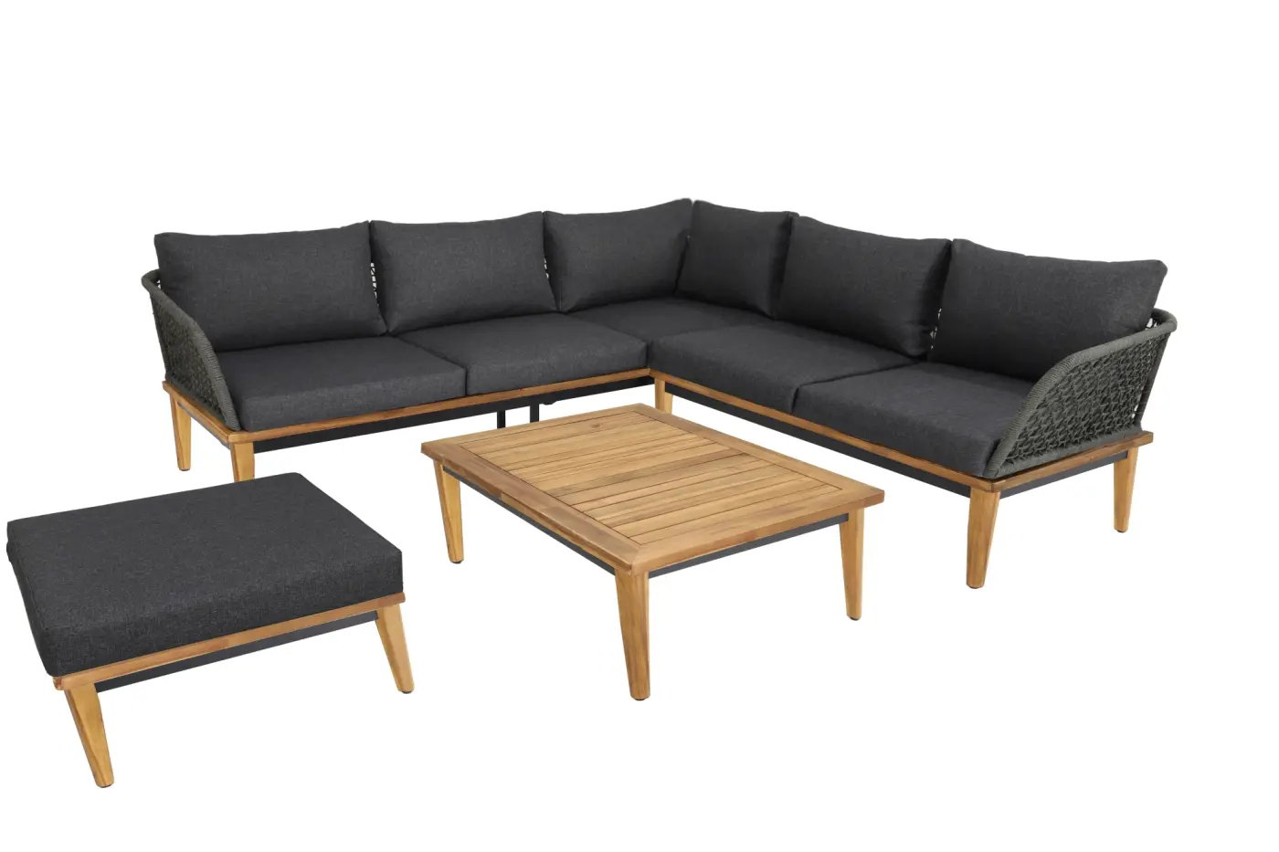 Gartenlounge Locarno, Eckvariante gross, AL hoch, Akazie ... Gartenlounge Locarno, Eckvariante gross, AL hoch, Akazie ...