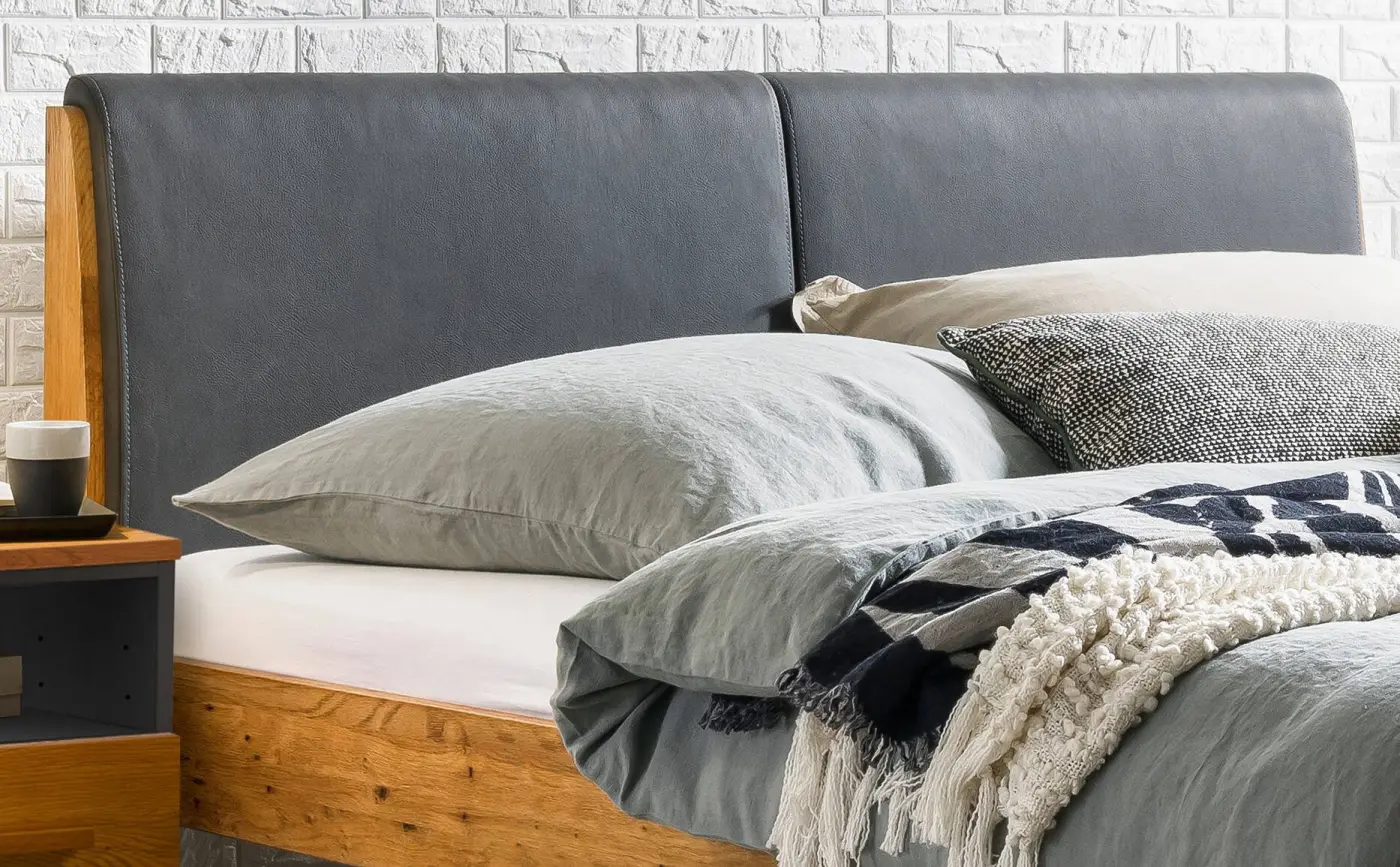 Hasena Massivholzbett PIETRO - 160x200 cm Fuss: 20 - Wildeiche natur, geölt