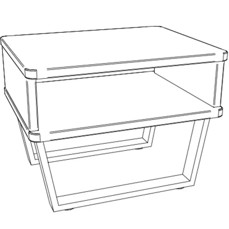 Hasena Nachttisch SURF - 48 cm - Wildeiche natur, geölt