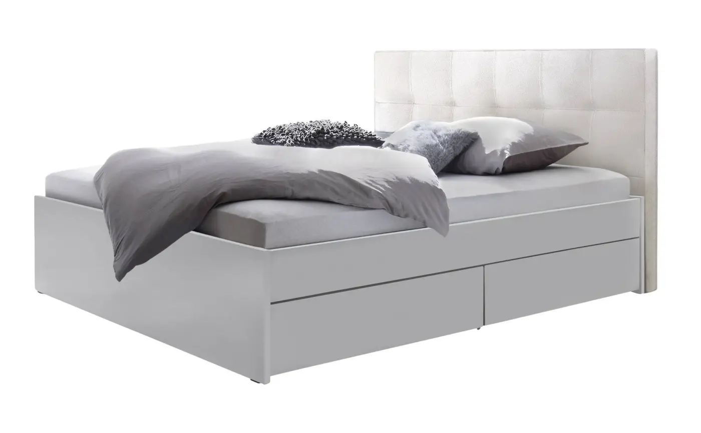 Hasena Massivholzbett OTELLO - 180 x 200 cm - Buche weiss deckend, lackiert