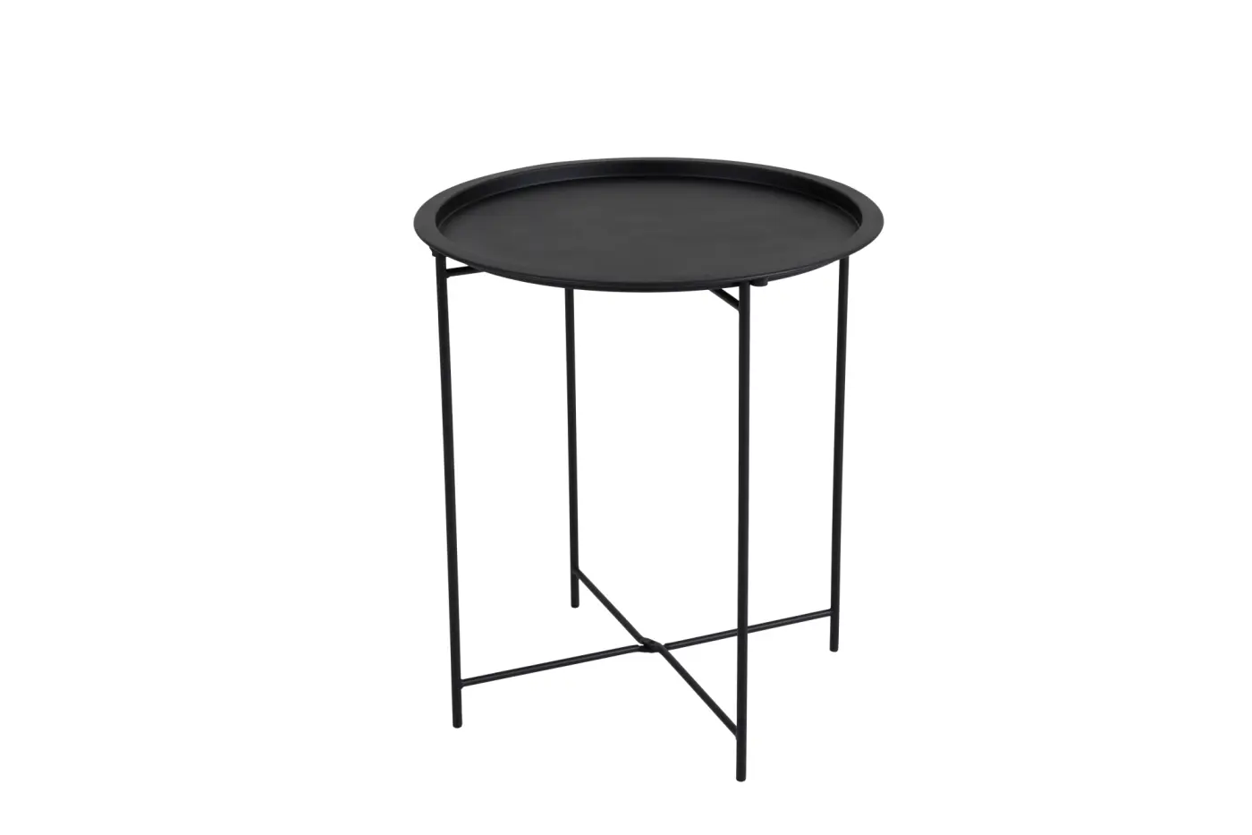 Beistelltisch Sangro, Durchmesser 46 cm, schwarz