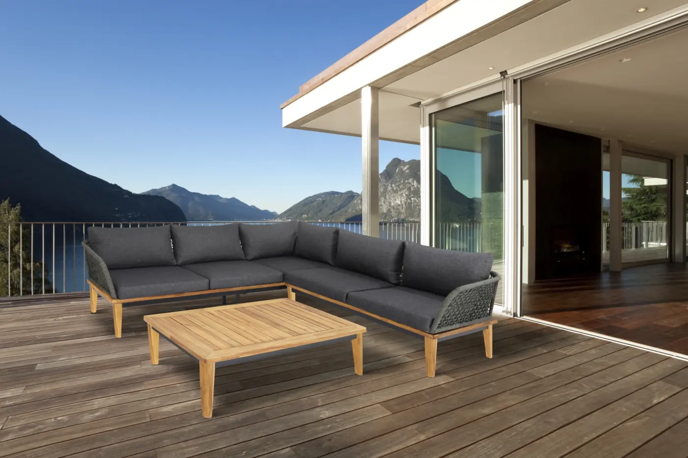 Gartenlounge Locarno, Eckvariante gross, AL hoch, Akazie ... Gartenlounge Locarno, Eckvariante gross, AL hoch, Akazie ...