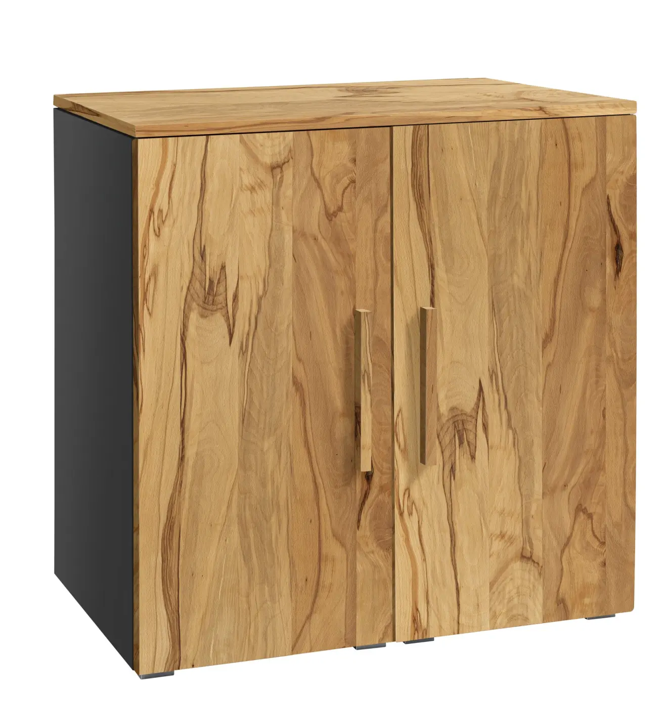 Hasena Kommode PORTINA - 90 cm -  Anthracit / Wildbuche natur, geölt