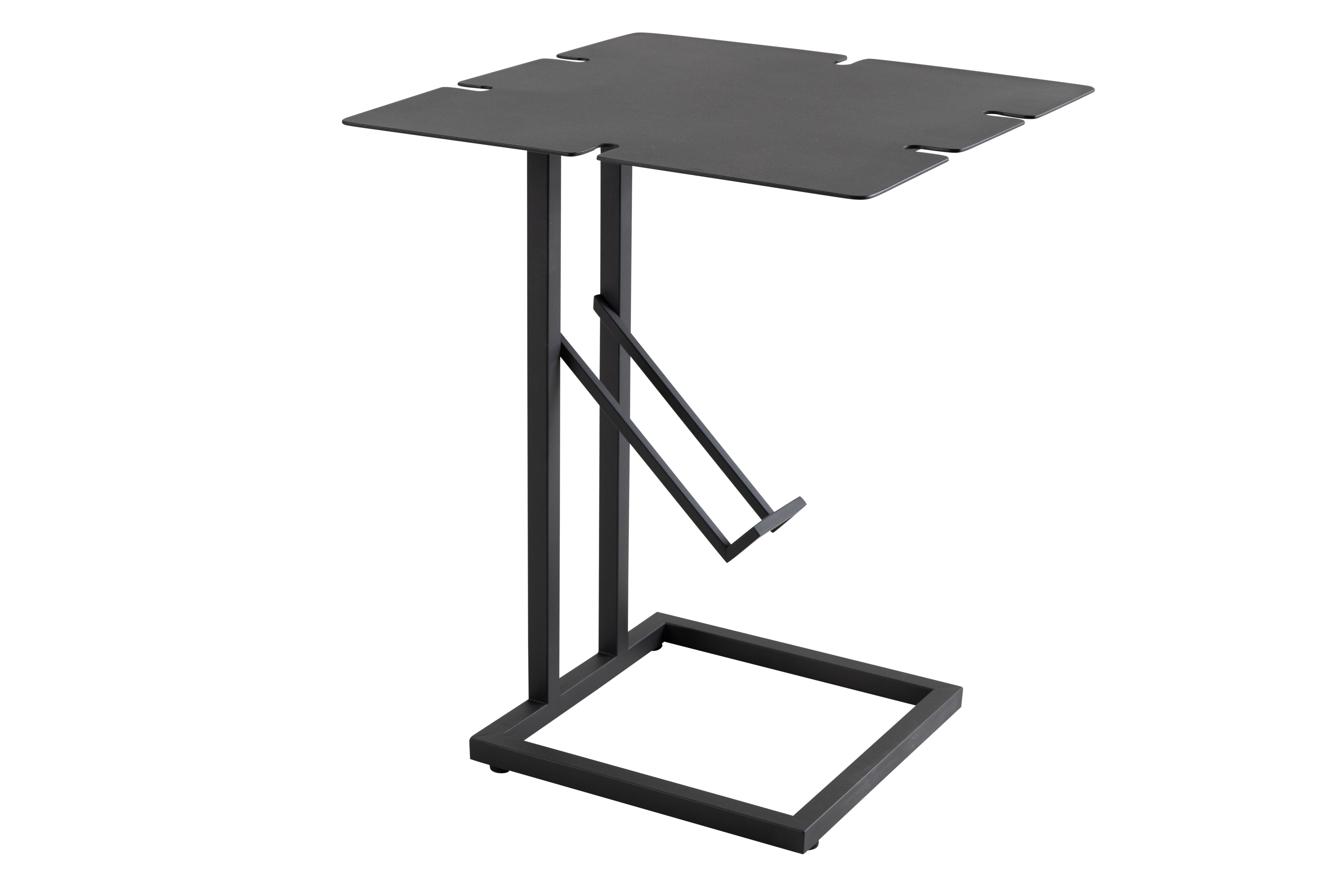 Beistelltisch, Nachtisch, Beistelltisch Metall, schwarz, klappbar