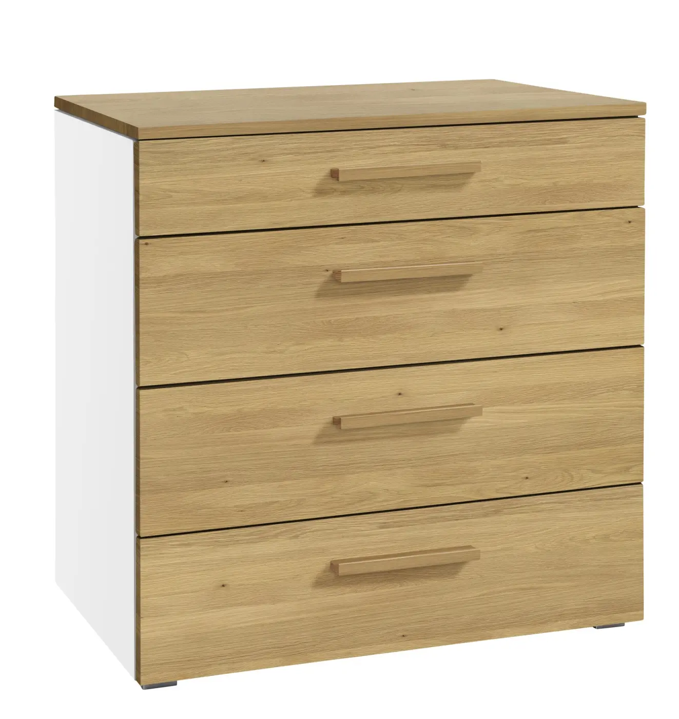 Hasena Kommode ATRINE - 90 cm -  Weiss / Eiche bright, geölt