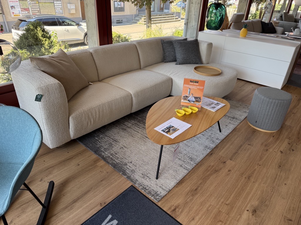 sofa, sectional, beige, Stoff, Wohnzimmer