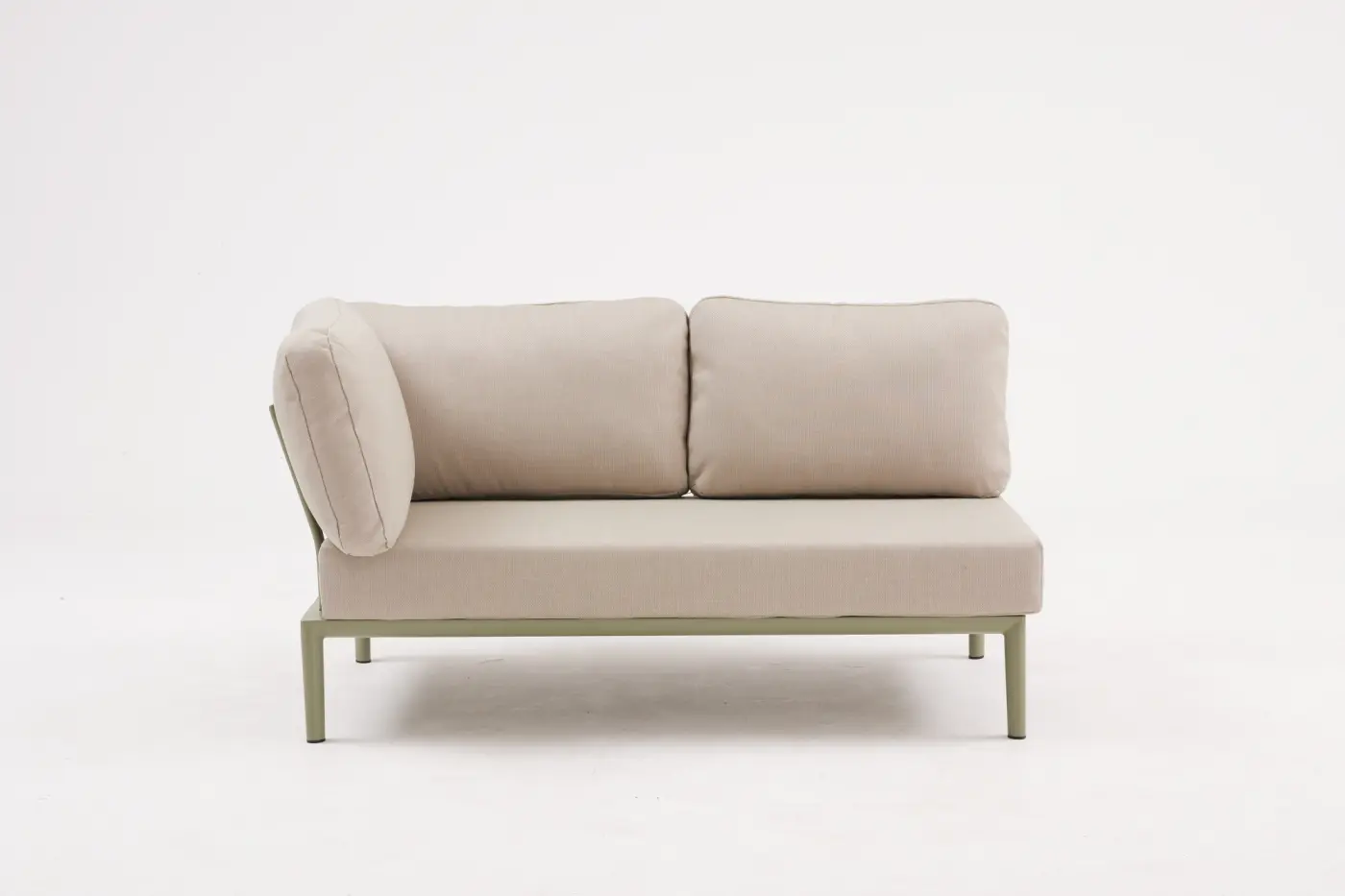Gartensofa 2-Sitzer mit Ecke Fiore, Aluminiumgestell oliv... Gartensofa 2-Sitzer mit Ecke Fiore, Aluminiumgestell oliv...