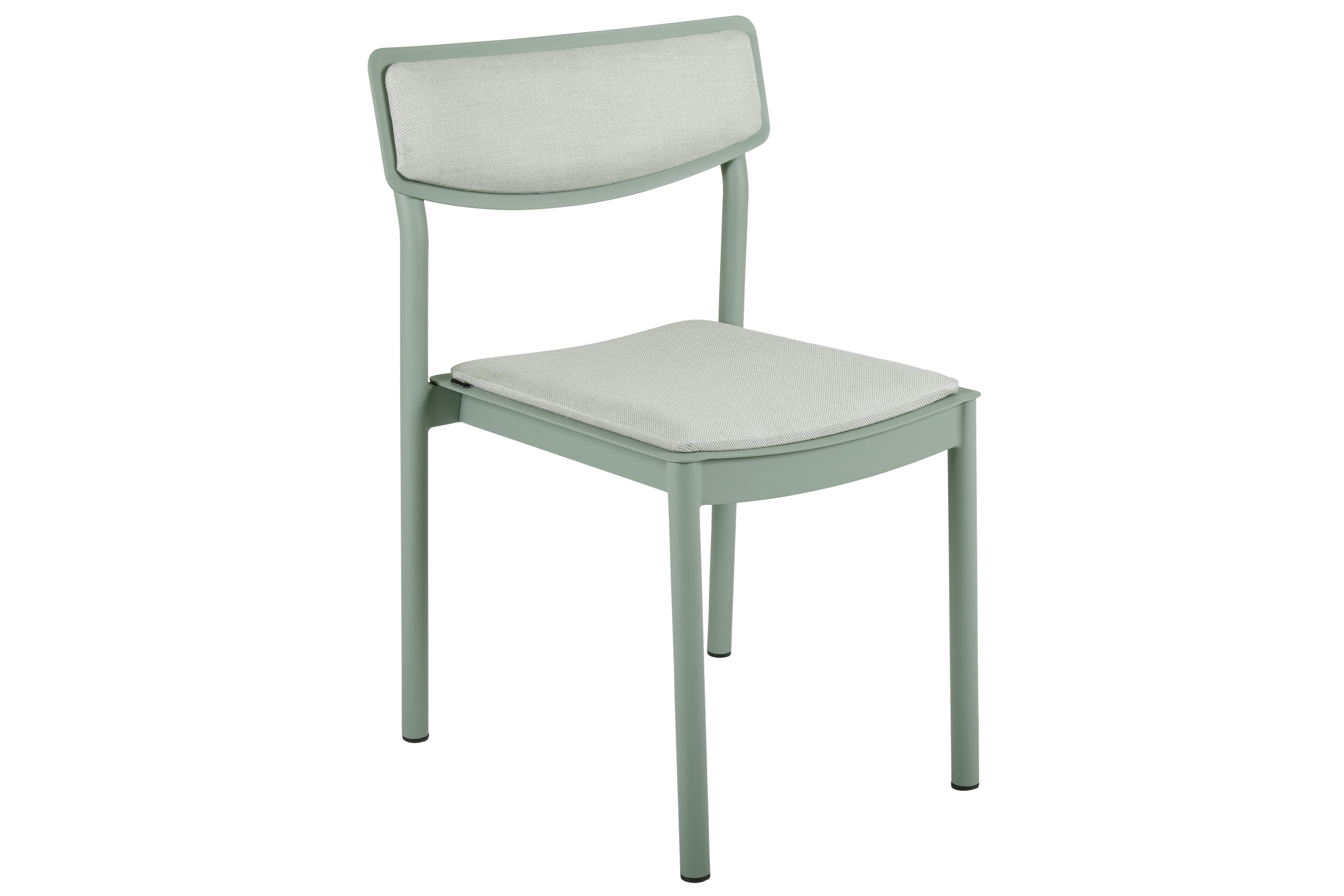 stuhl, stuhl mit gepolstertem sitz, holzstuhl, grüner stuhl, beiger bezug