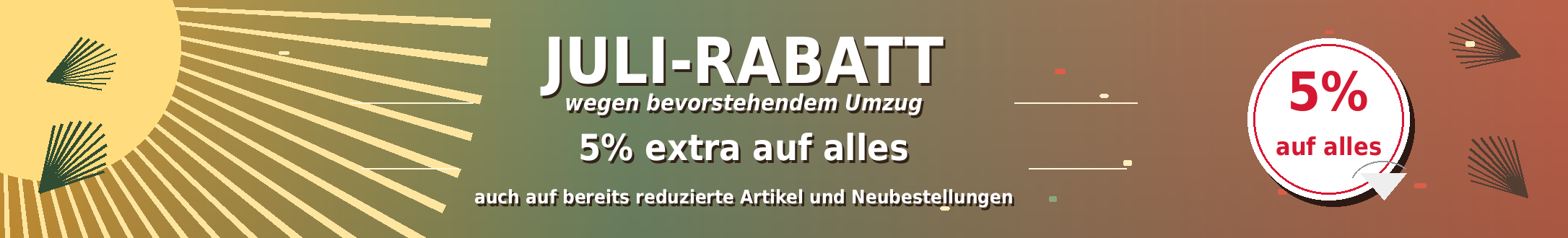 5%, Rabatt, Werbebanner, Promo, Umzug