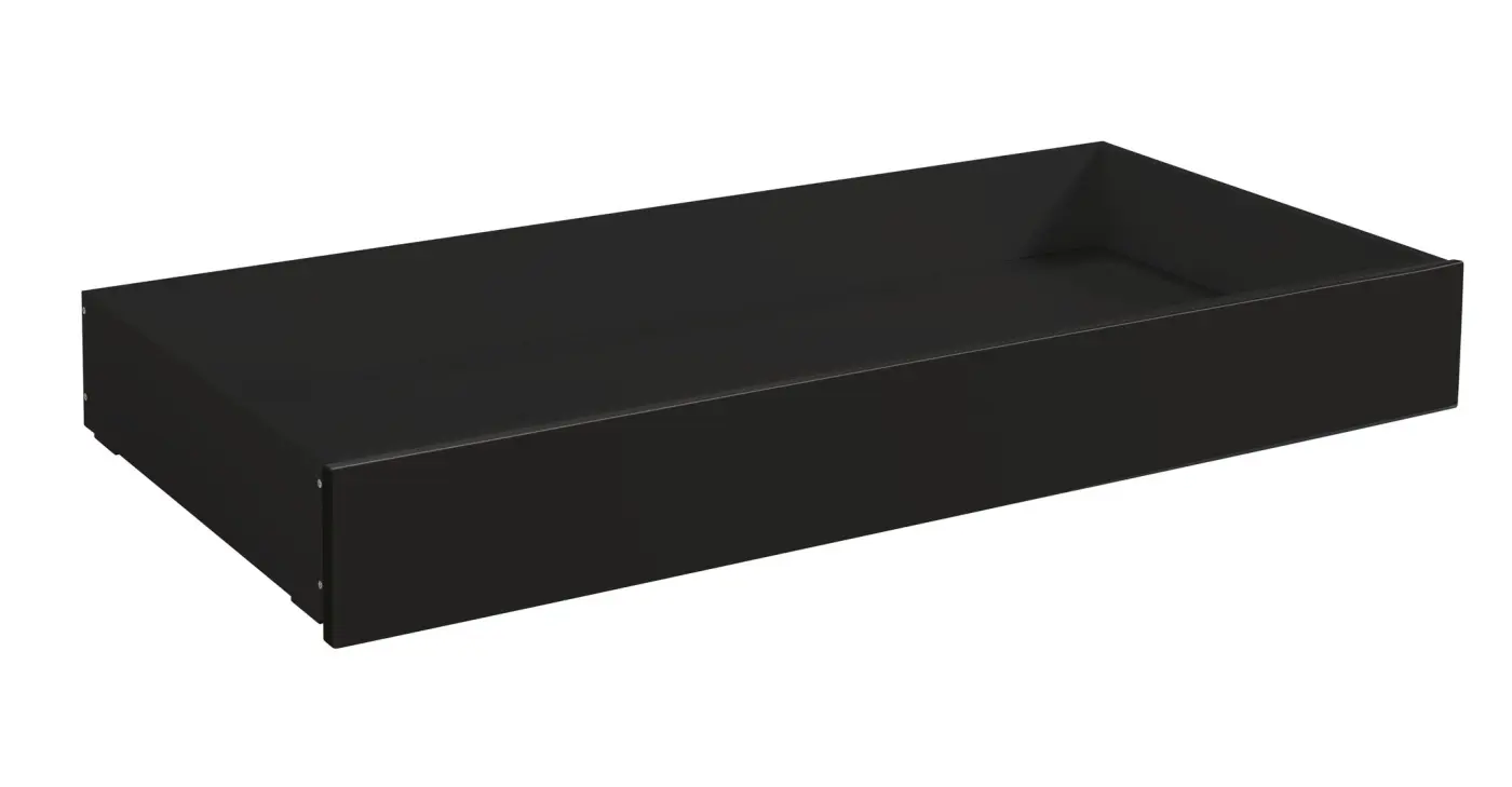 Hasena Bettschublade/Bettkasten rollbar ROLL-BOX - 137 cm Fuss: 20 - Schublade: Anthracit / Front: Buche anthracit deckend, lackiert