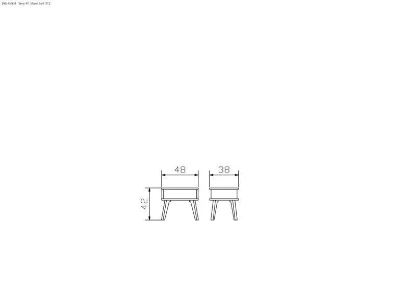Hasena Nachttisch STAND - 48 cm - Eiche bright, geölt