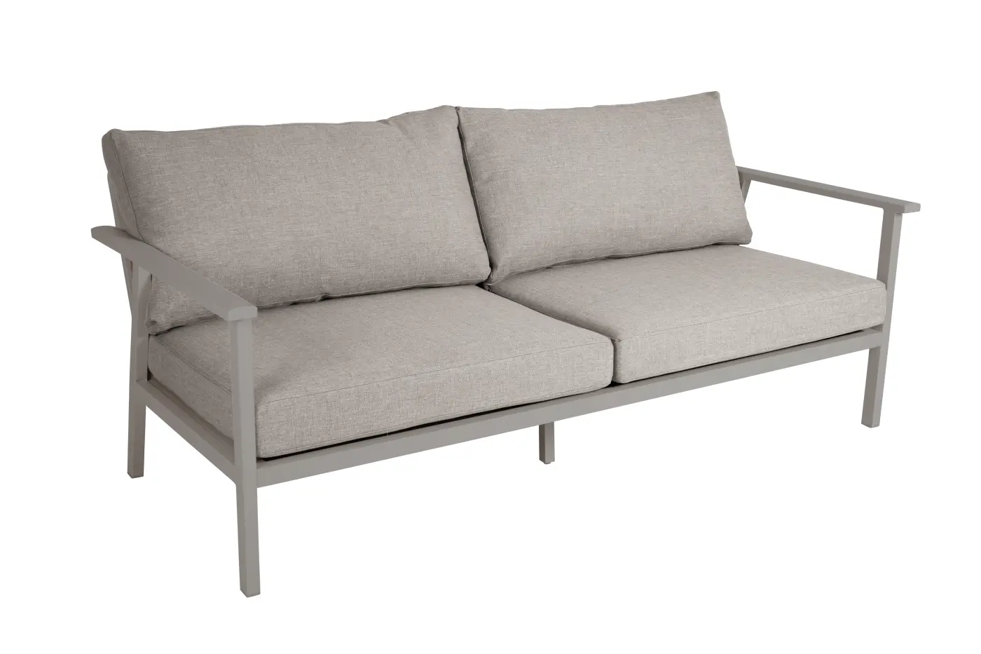 2.5-Sitzer Samvaro, Gestell Aluminium Kaki, Kissen beige