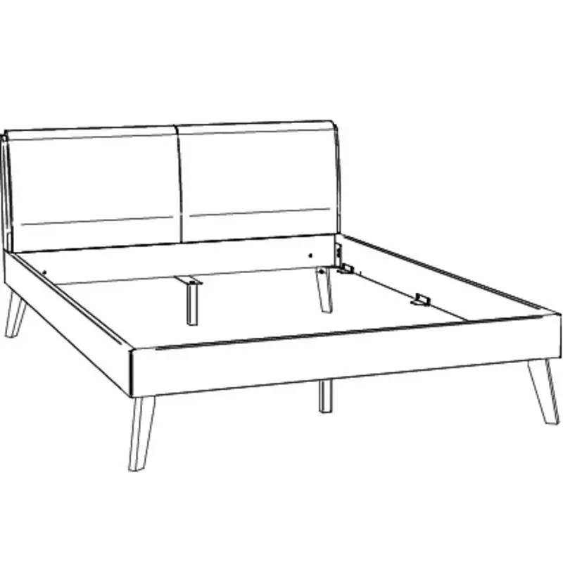 Hasena Massivholzbett SIMONE - 180x200 cm Fuss: 20 - Buche weiss deckend, lackiert