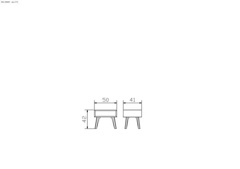 Hasena Nachttisch JACA - 50 cm - Kernbuche natur, geölt