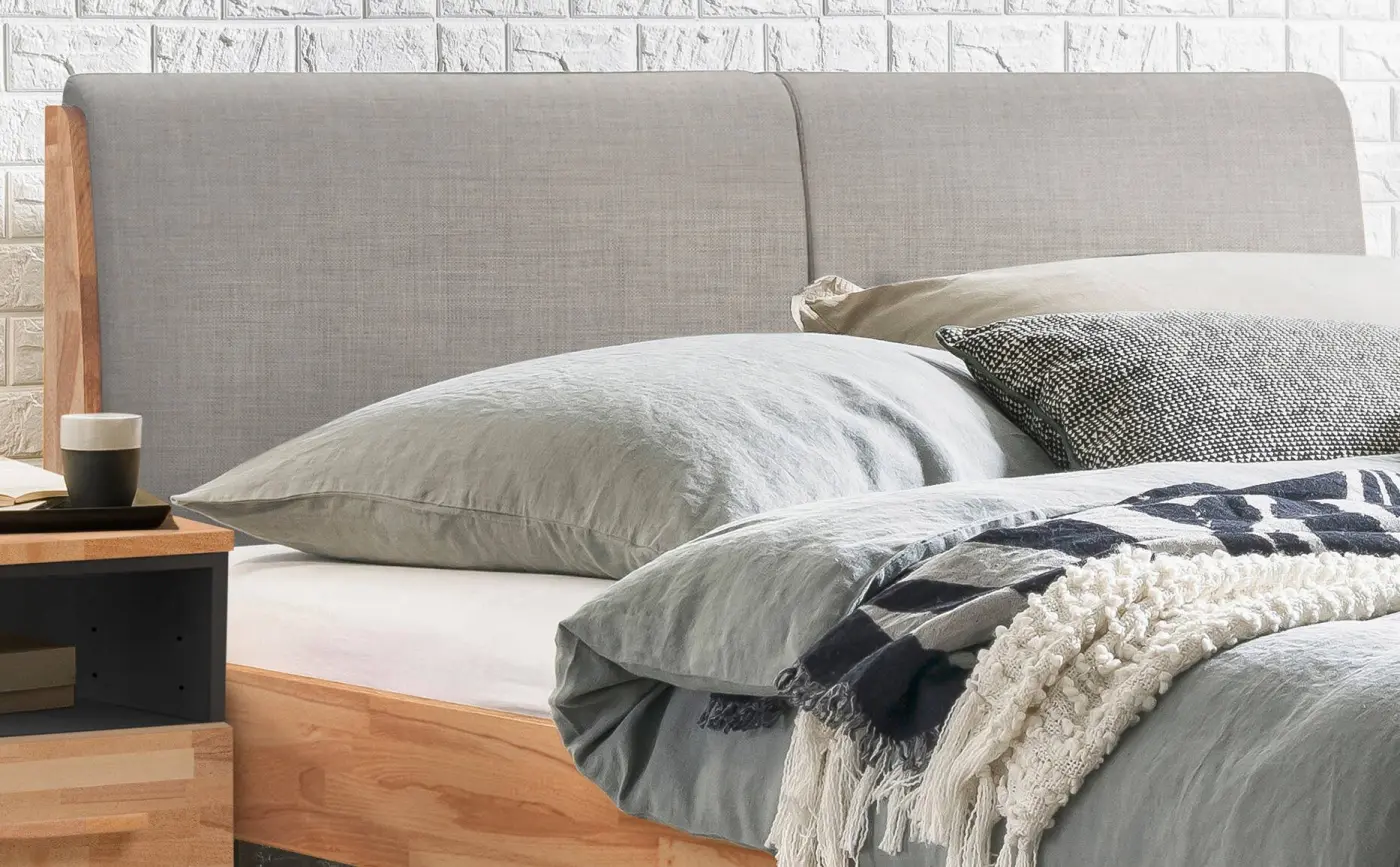 Hasena Massivholzbett PIETRO - 160x200 cm Fuss: 25 - Kernbuche natur, geölt