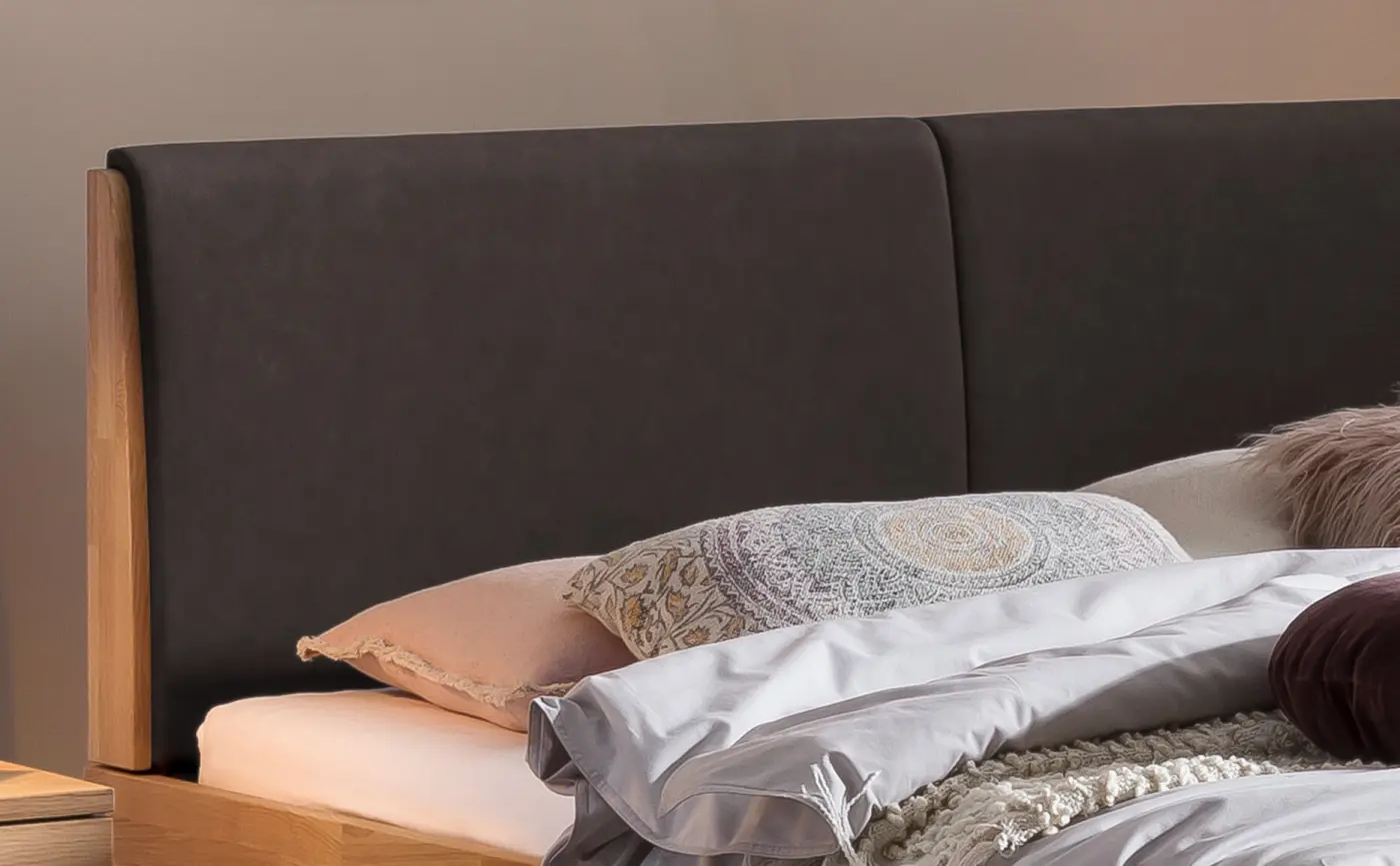 Hasena Massivholzbett SIMONE - 140x200 cm Fuss: 25 - Eiche bianco, geölt