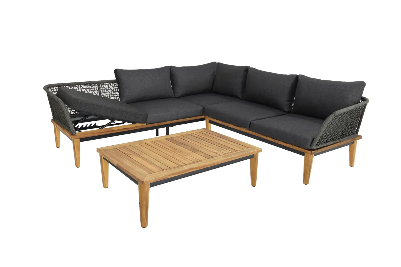 Gartenlounge Locarno, Eckvariante gross, AL hoch, Akazie ... Gartenlounge Locarno, Eckvariante gross, AL hoch, Akazie ...