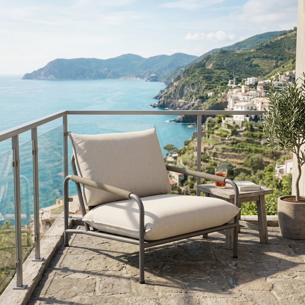 Sessel, Gartenmöbel, Aussensitz, Balkonstuhl, Bezugskissen