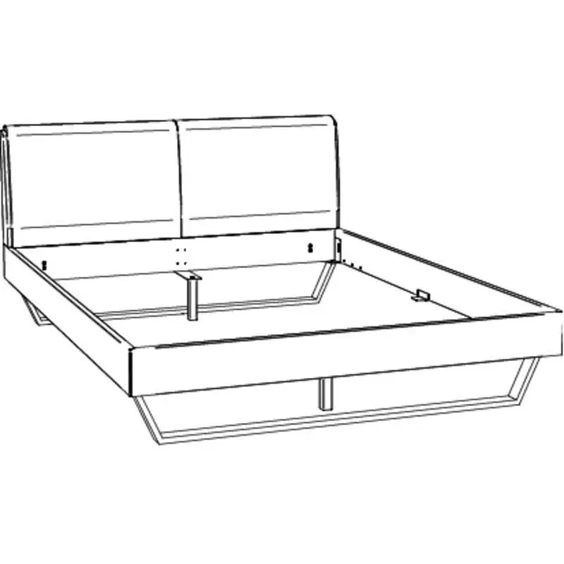 Hasena Massivholzbett PIETRO - 160x200 cm Fuss: 25 - Wildeiche natur, geölt