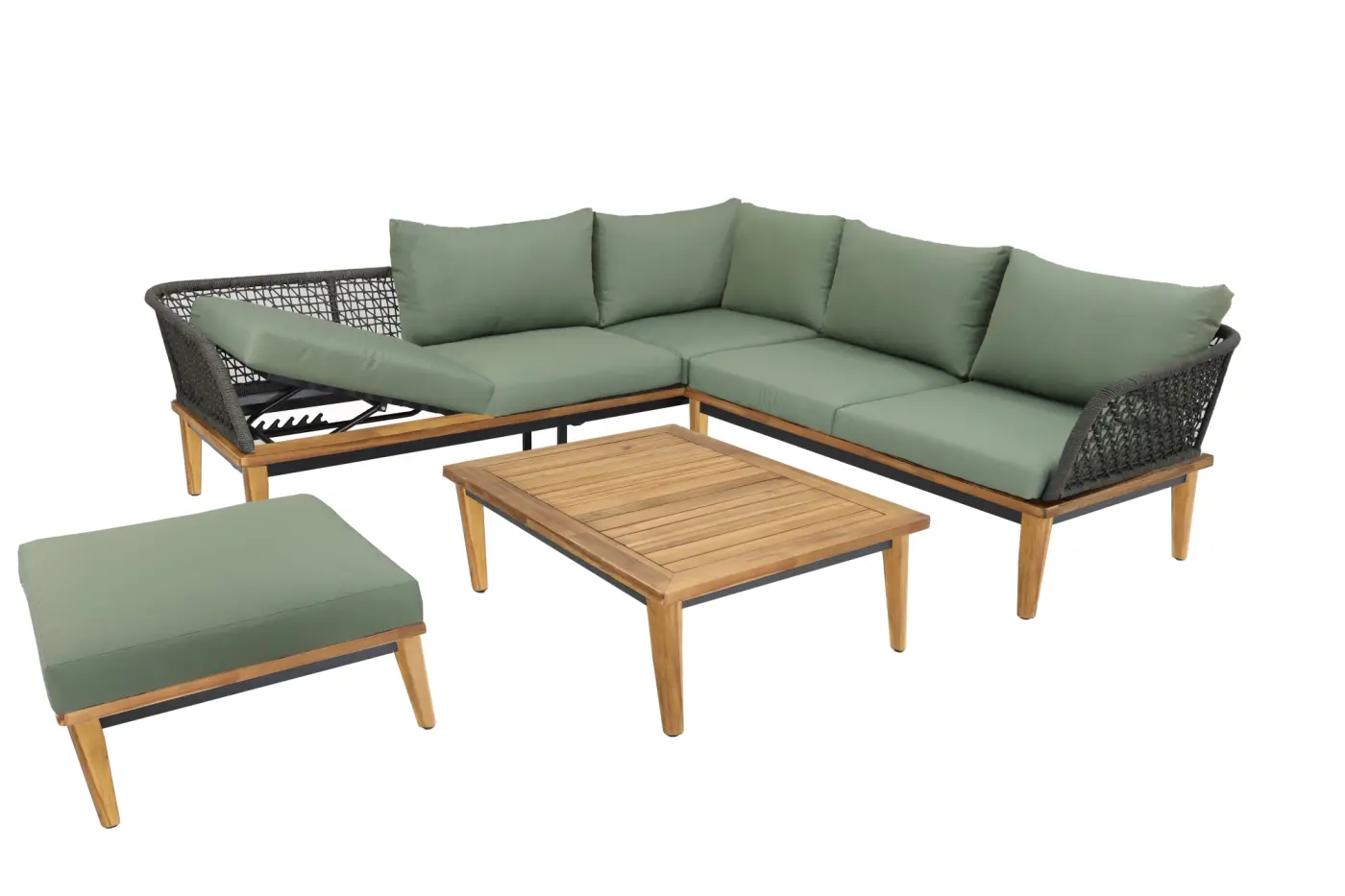 Gartenlounge Locarno, Eckvariante gross, AL hoch, Akazie ... Gartenlounge Locarno, Eckvariante gross, AL hoch, Akazie ...