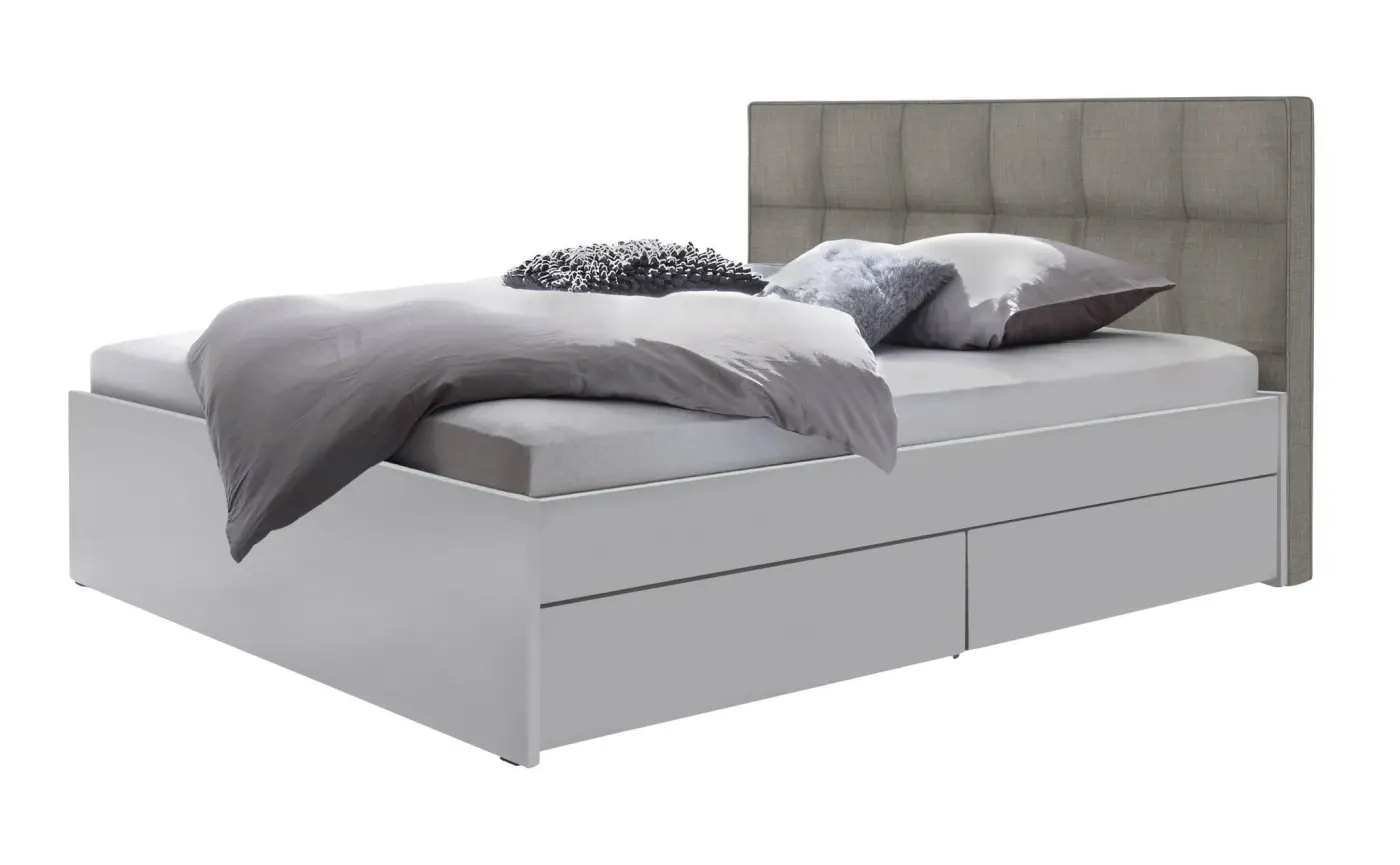 Hasena Massivholzbett OTELLO - 180 x 200 cm - Buche weiss deckend, lackiert