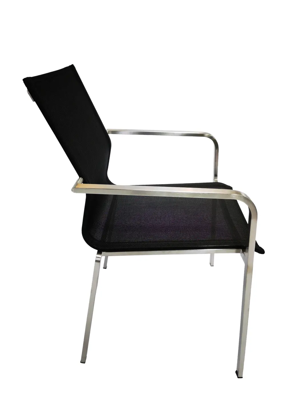 Gartenstuhl Prinz, Edelstahlarmlehnen gesoftet, Gestell E...