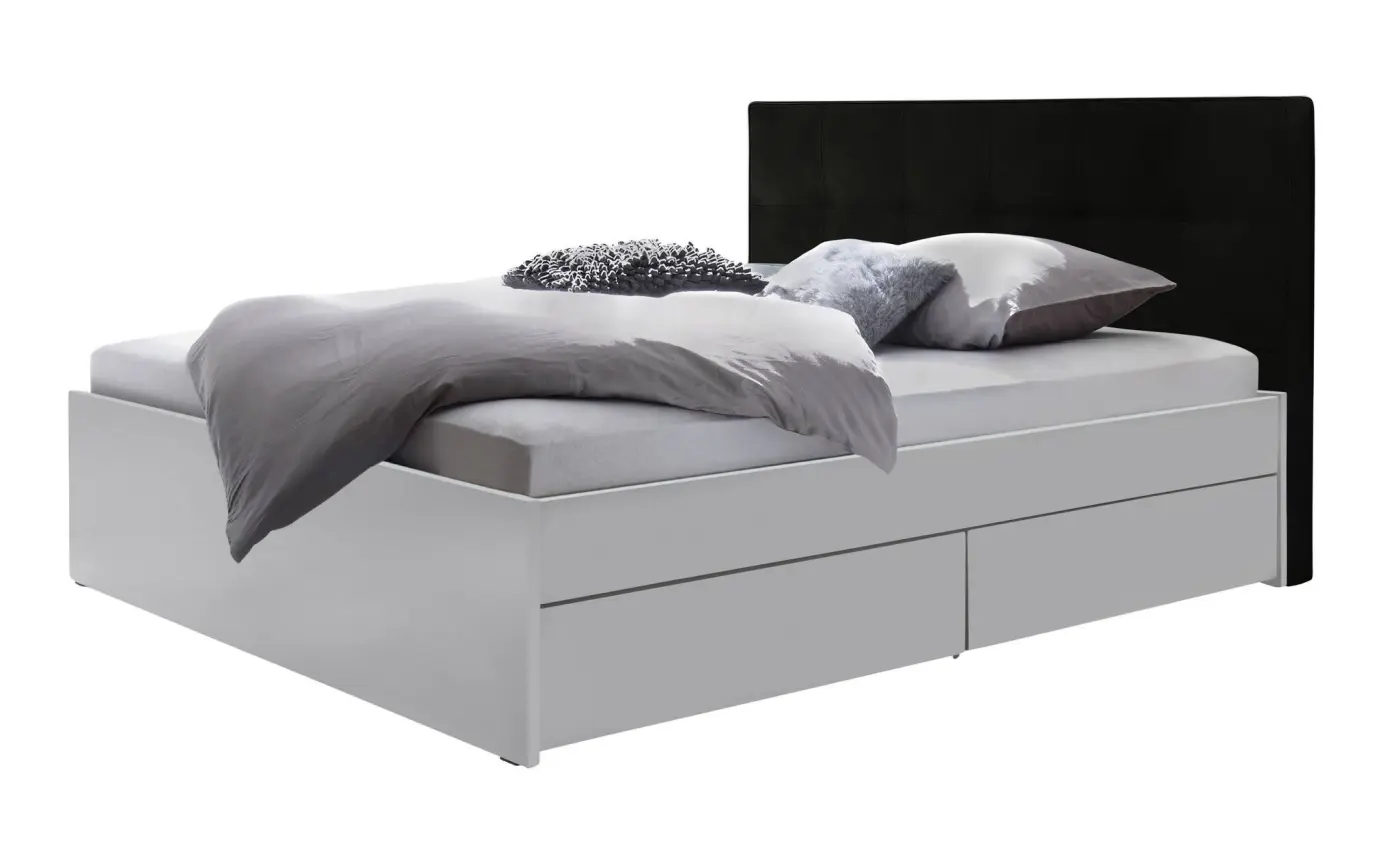 Hasena Massivholzbett OTELLO - 140 x 200 cm - Buche weiss deckend, lackiert