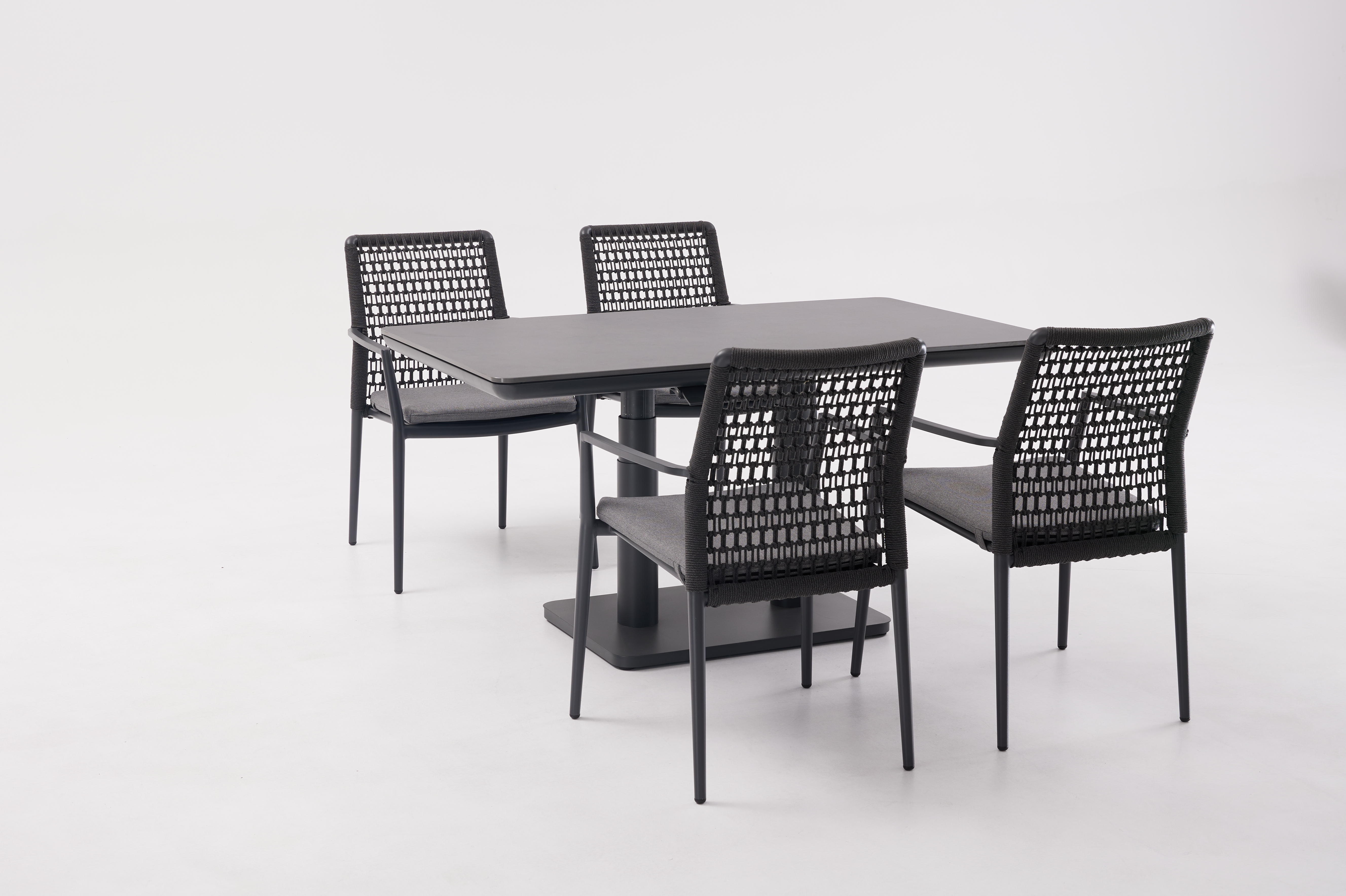 Gartenstuhl Lara, mit Armlehnen, Aluminiumgestell und Sei...