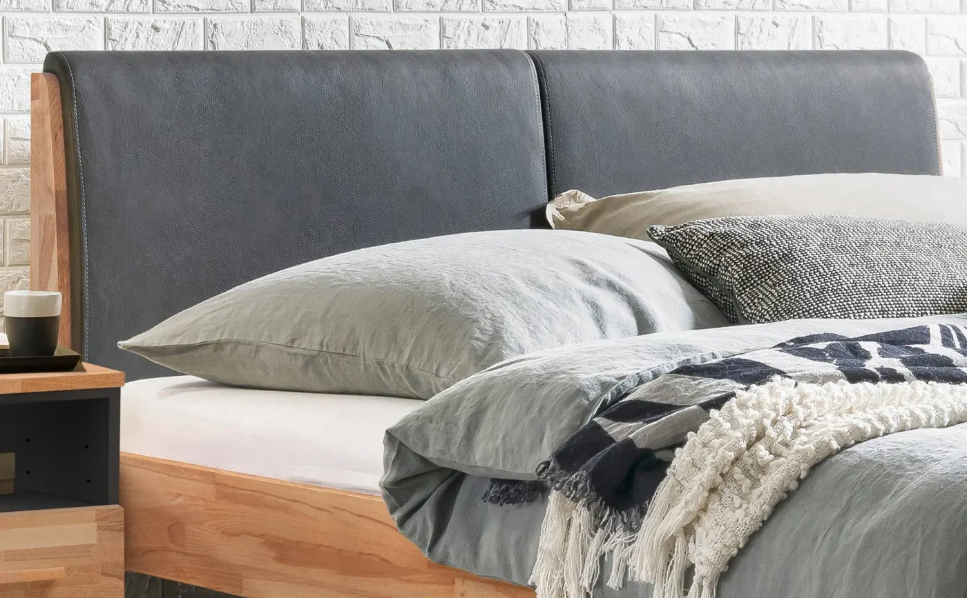 Hasena Massivholzbett PIETRO - 140x200 cm Fuss: 25 - Kernbuche natur, geölt