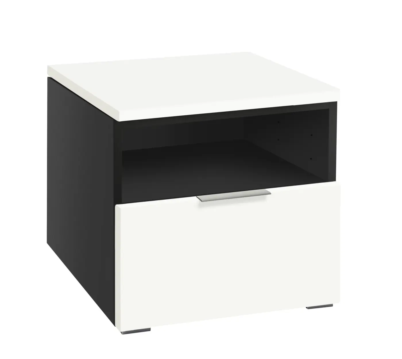 Hasena Nachttisch ONIA - 45 cm -  Anthracit / Weiss
