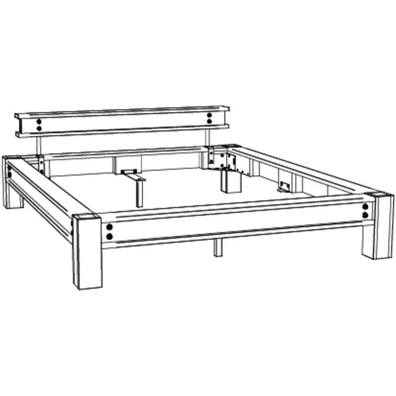 Hasena Massivholzbett SAN LUCA - 180x200 cm Fuss: 20 - Akazie Vintage brown, lackiert