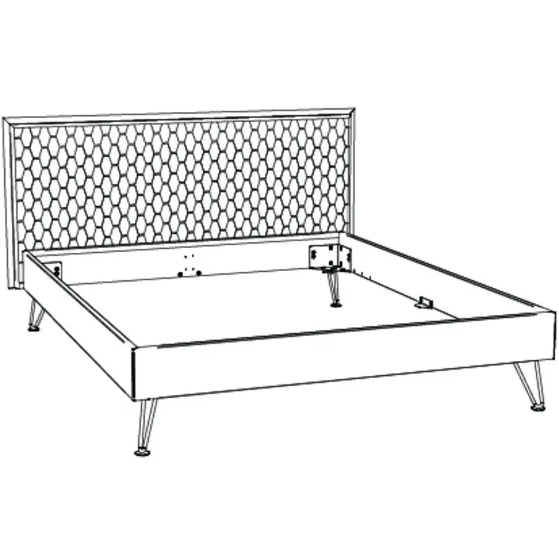 Hasena Massivholzbett SARA - 140x200 cm Fuss: 20 - Wildeiche natur, geölt