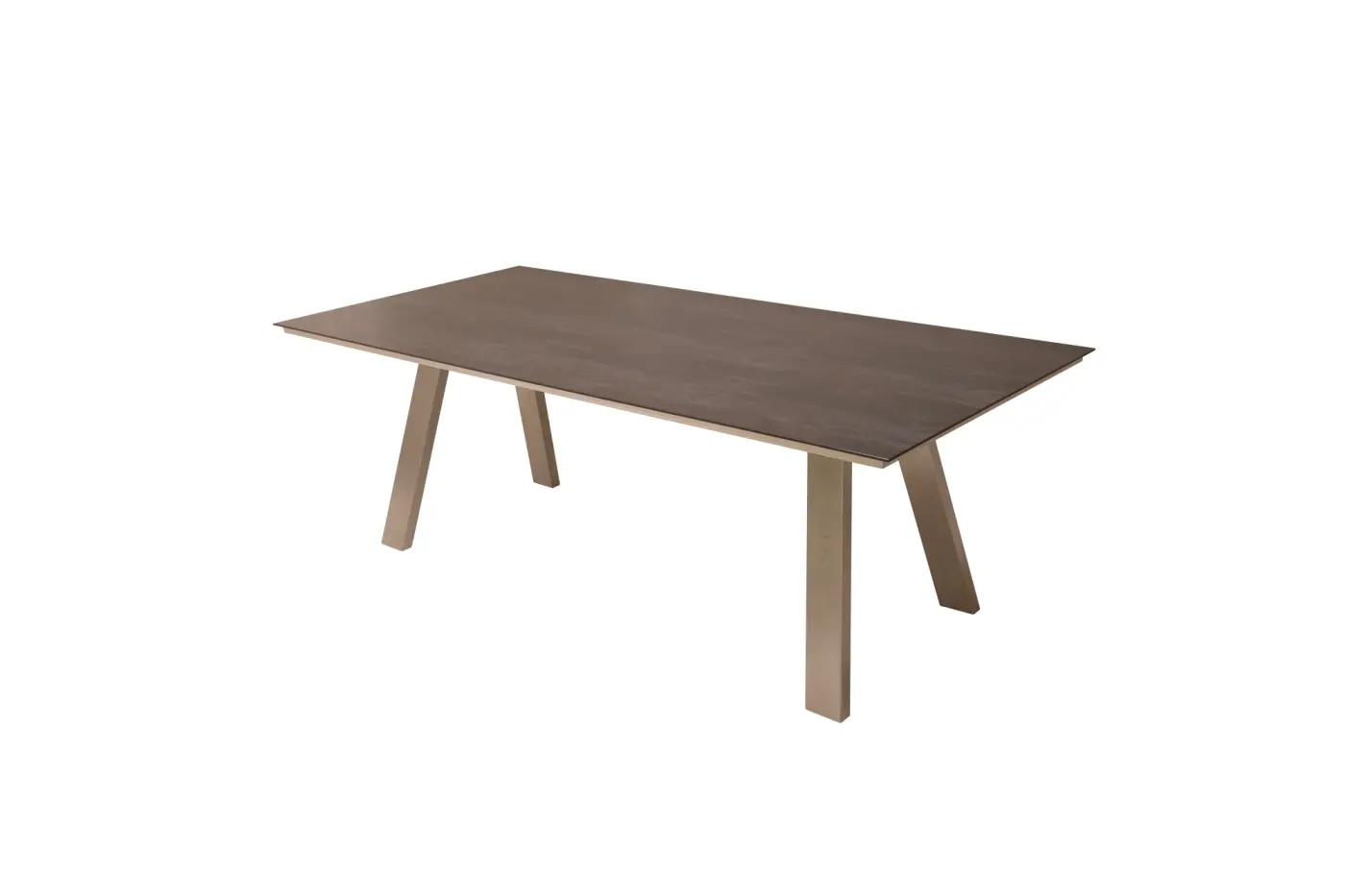 Gartentisch Monaco, Edelstahl A-Form, 210x100 cm Keramikp... Gartentisch Monaco, Edelstahl A-Form, 210x100 cm Keramikp...