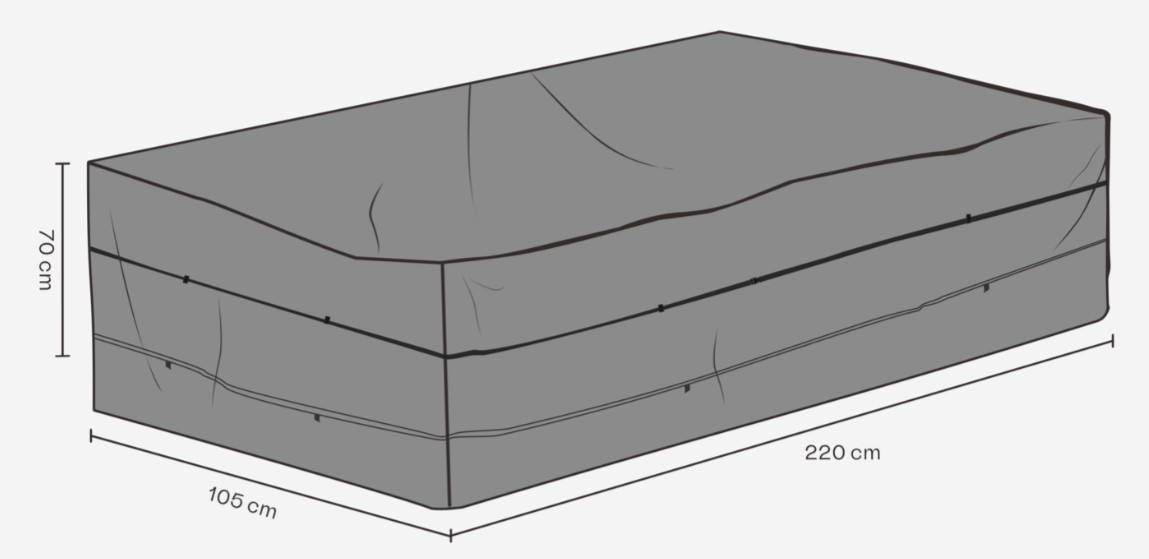 bettkasten, matratze, king-size, 70cm-hohe, 220x105x70
