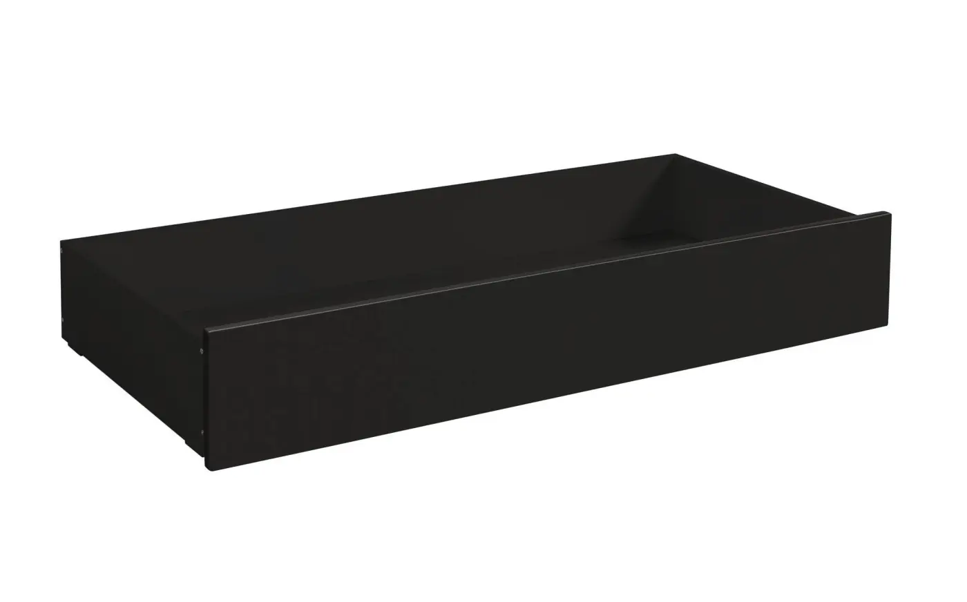 Hasena Bettschublade/Bettkasten rollbar ROLL-BOX - 137 cm Fuss: 25 - Schublade: Anthracit / Front: Buche anthracit deckend, lackiert
