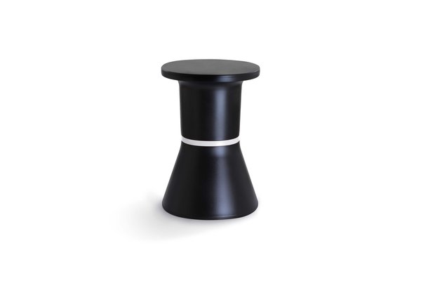 Hocker, Sitzhocker, schwarzer Hocker, konischer Hocker, minimalistisches Design