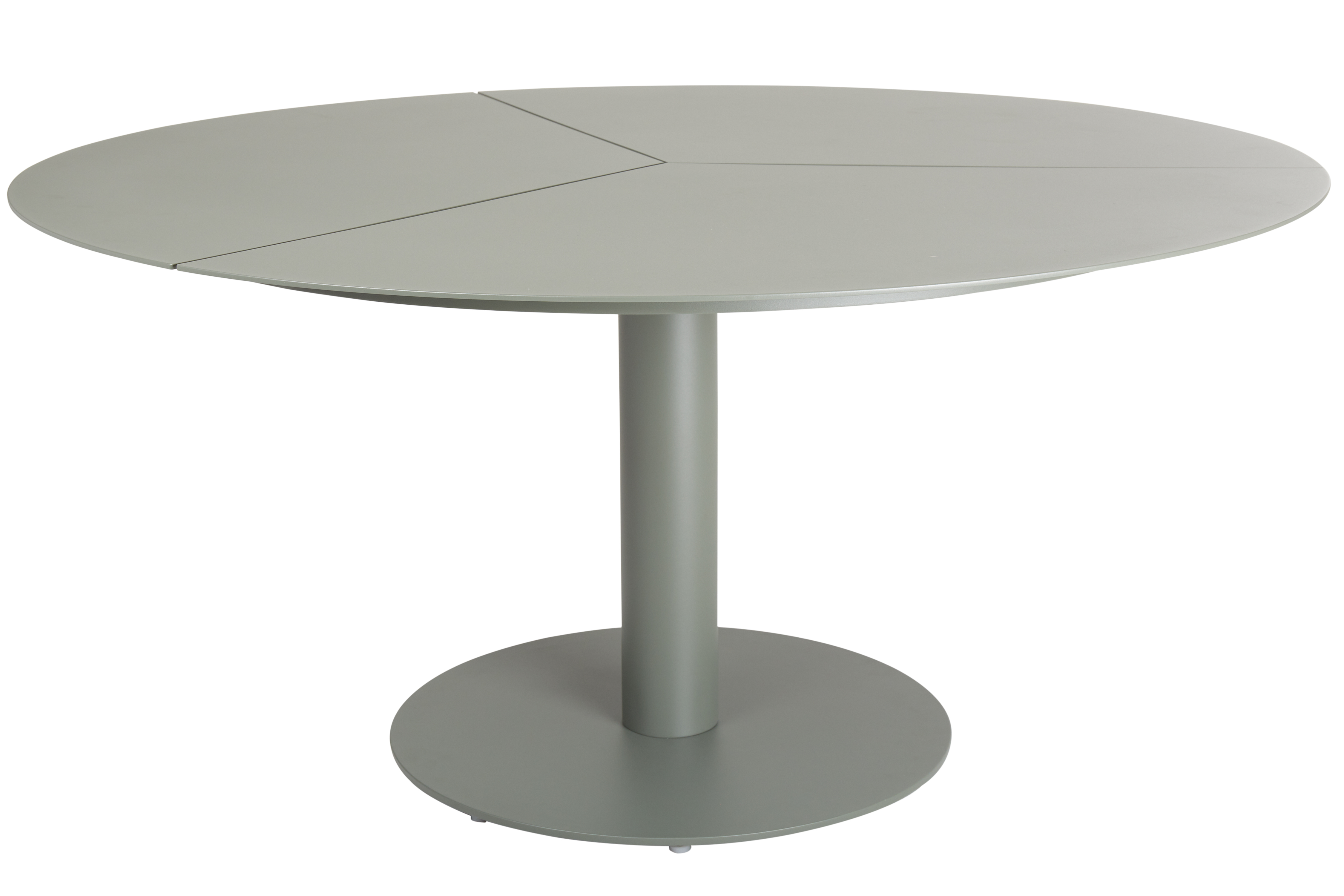 runder Tisch, Tischplatte, Metalltisch, Grau, Rundtisch-Base