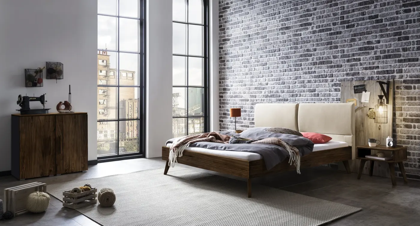 Hasena Kommode PORTINA - 90 cm -  Anthracit / Nussbaum, geölt