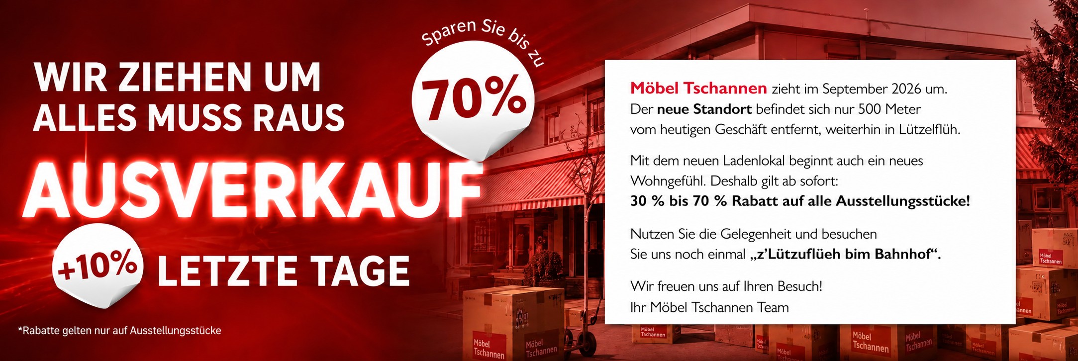 Ausverkauf, Rabatt, Möbel, Lagerverkauf, 70 Prozent