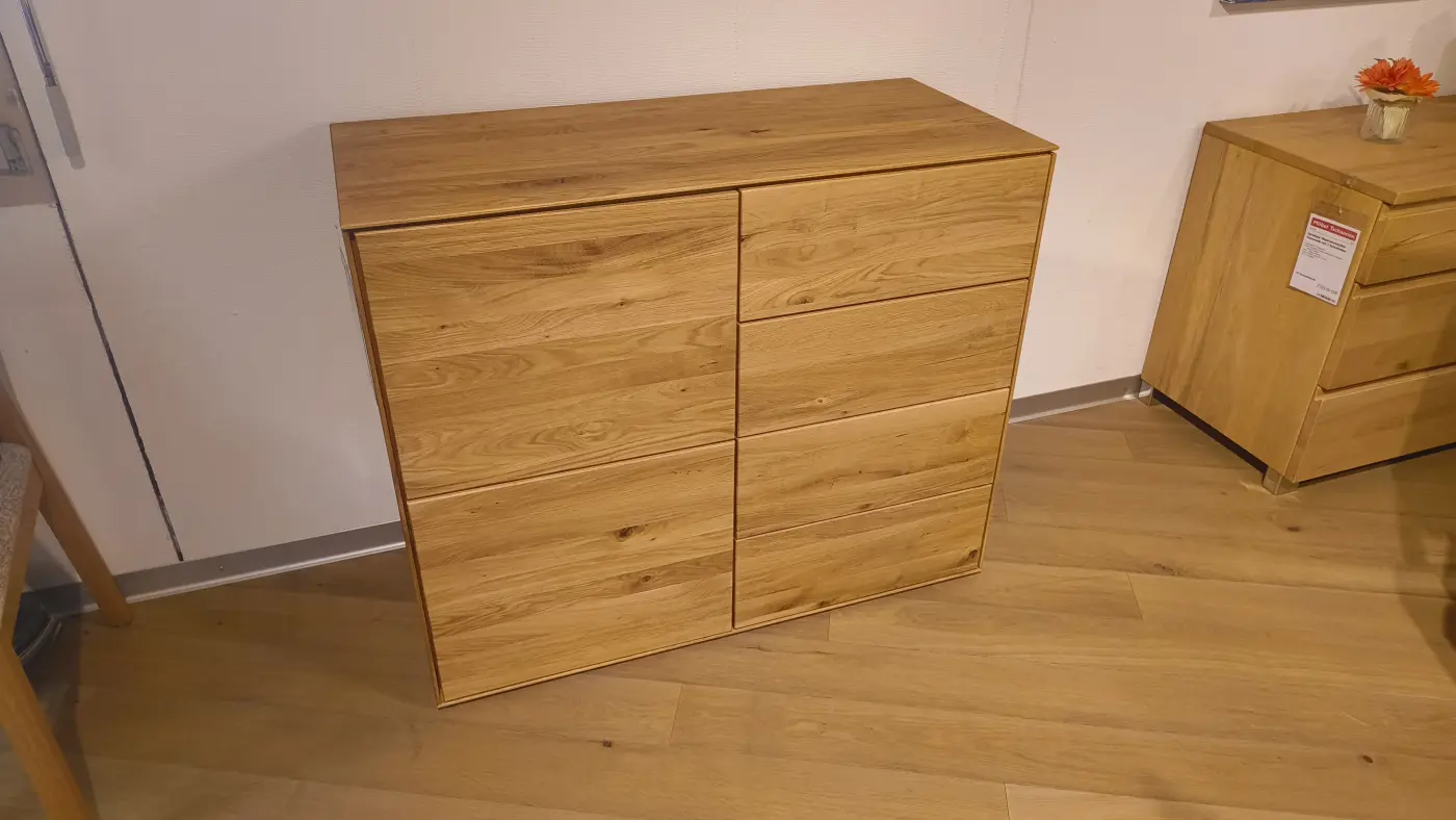 Kommode 1 Türe 4 Schubladen - Eiche massiv - Forestales