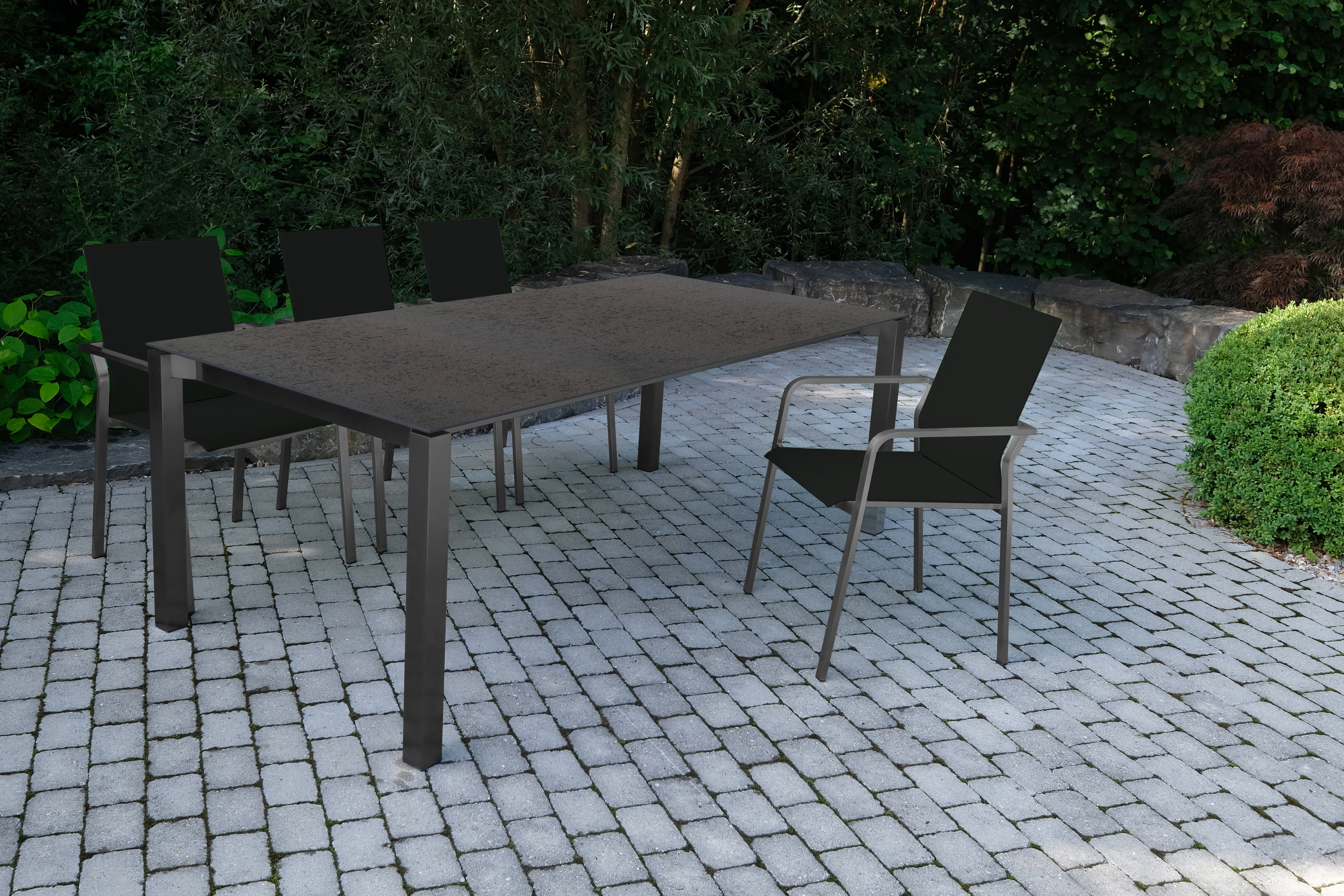 Keramiktisch Nevio 20, 150x90 cm, anthrazit Verlängerung ...