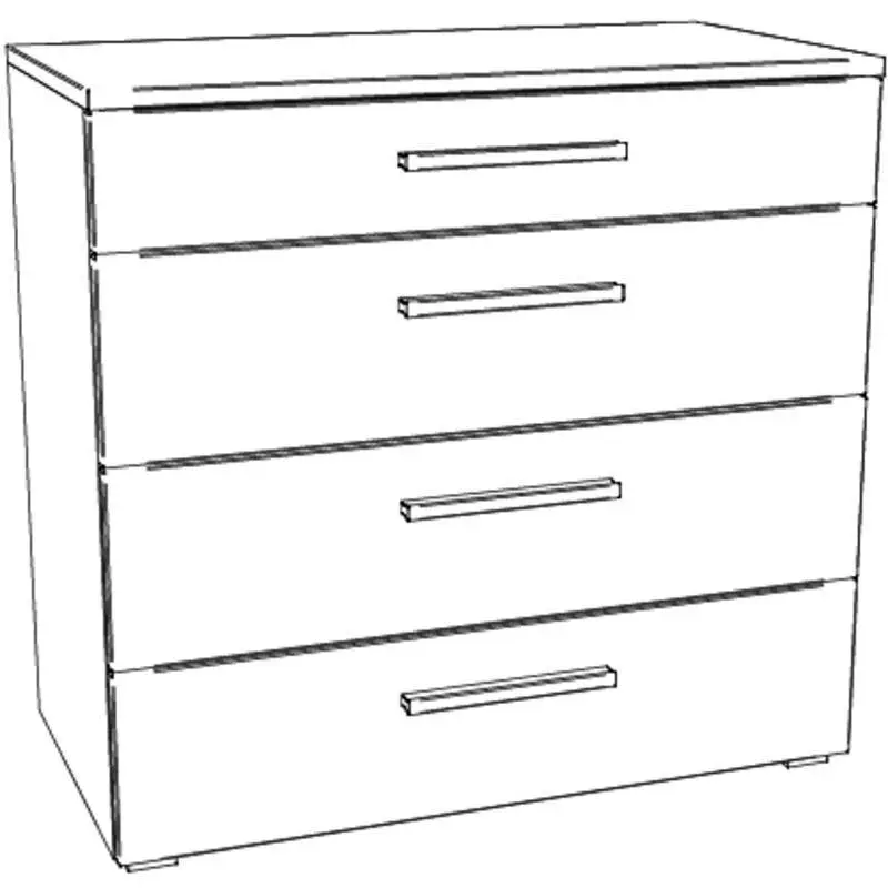 Hasena Kommode ATRINE - 90 cm -  Anthracit / Wildbuche natur, geölt