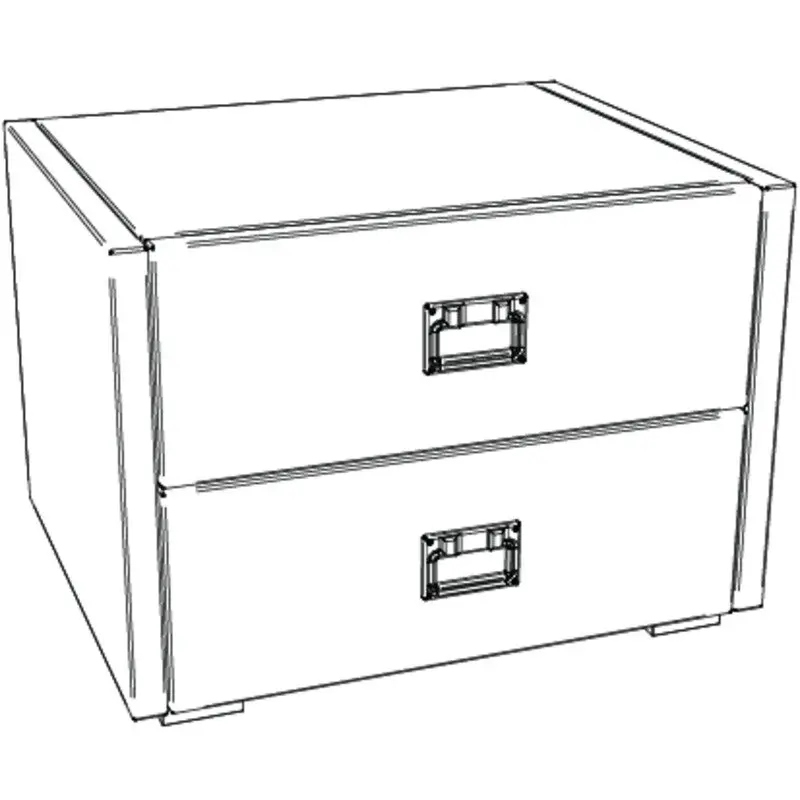 Hasena Nachttisch LICA - 50 cm - Akazie Vintage brown, lackiert