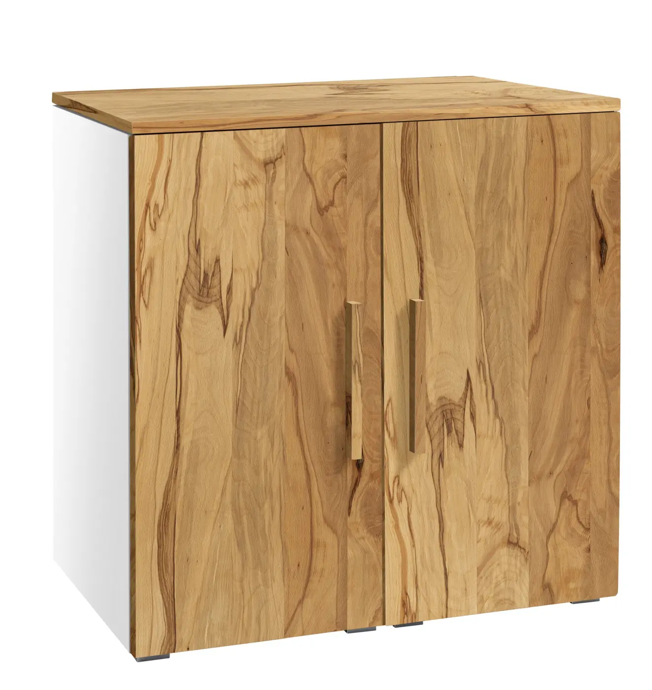 Hasena Kommode PORTINA - 90 cm -  Weiss / Wildbuche natur, geölt