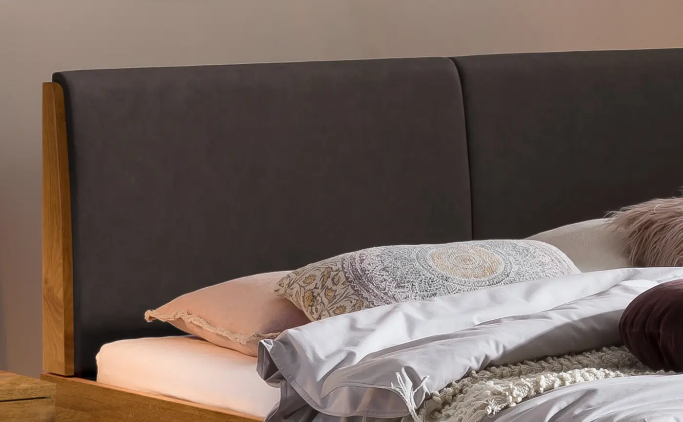 Hasena Massivholzbett SIMONE - 180x200 cm Fuss: 20 - Wildeiche natur, geölt