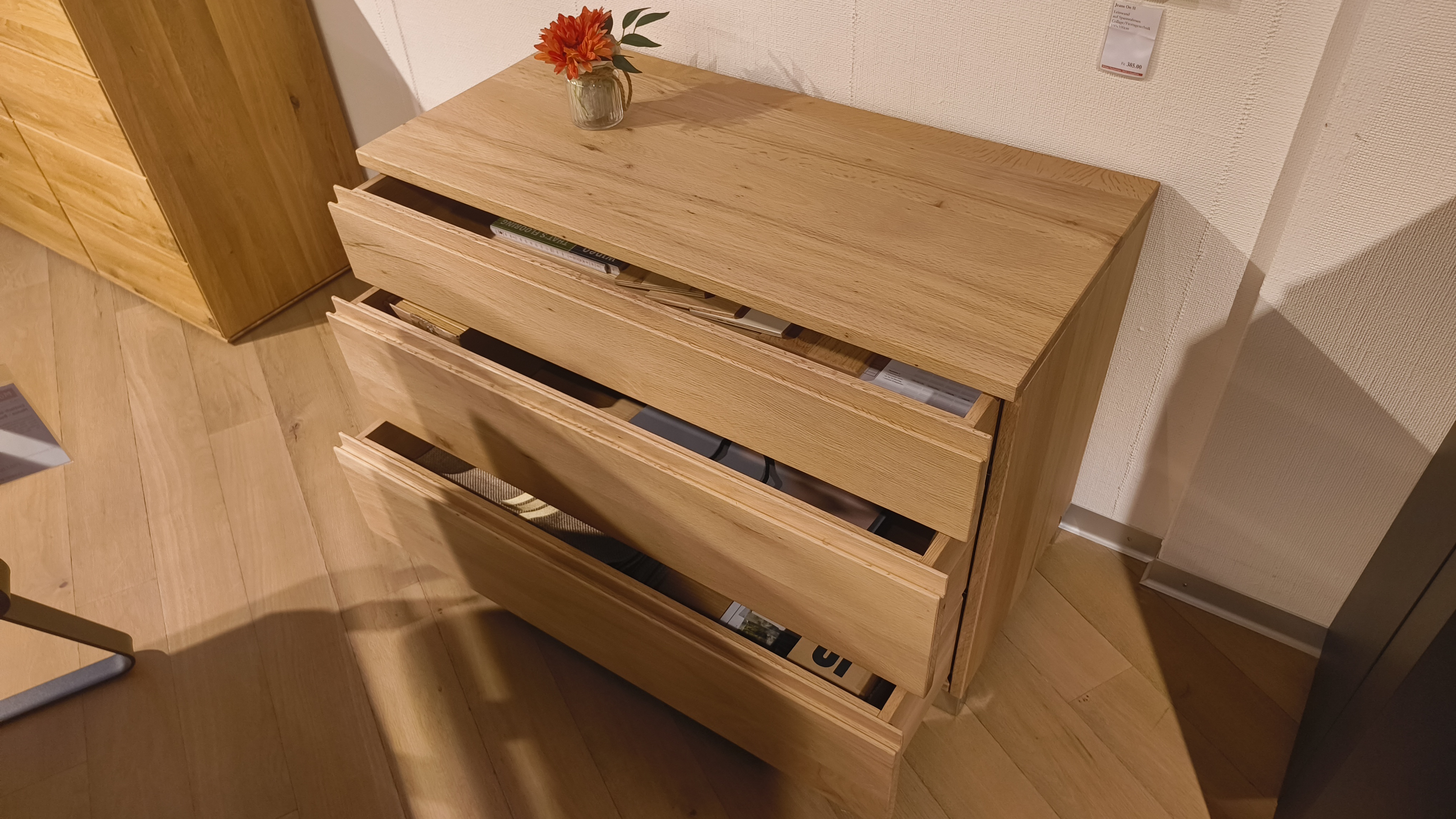 holz, kommode, schubladen, matt, sternholz