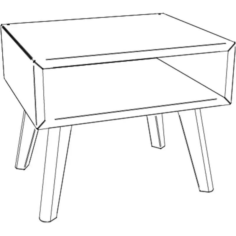 Hasena Nachttisch JACA - 50 cm - Eiche bianco, geölt